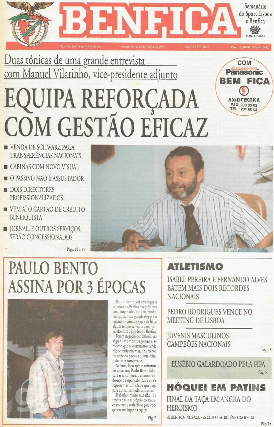 jornal o benfica 2697 1994-06-22